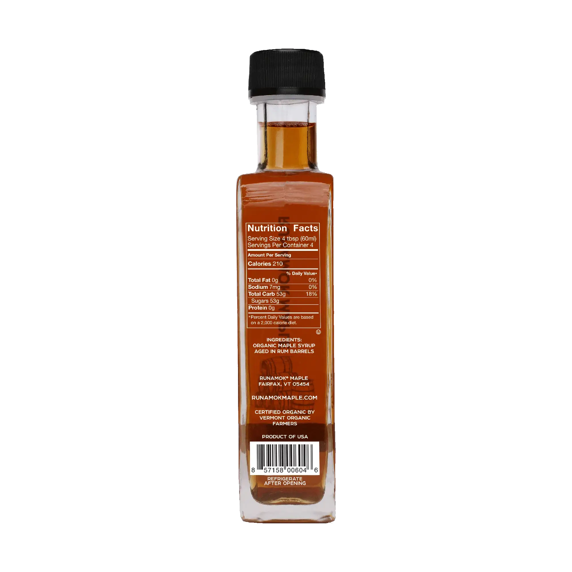 Rum Barrel-Aged Maple Syrup